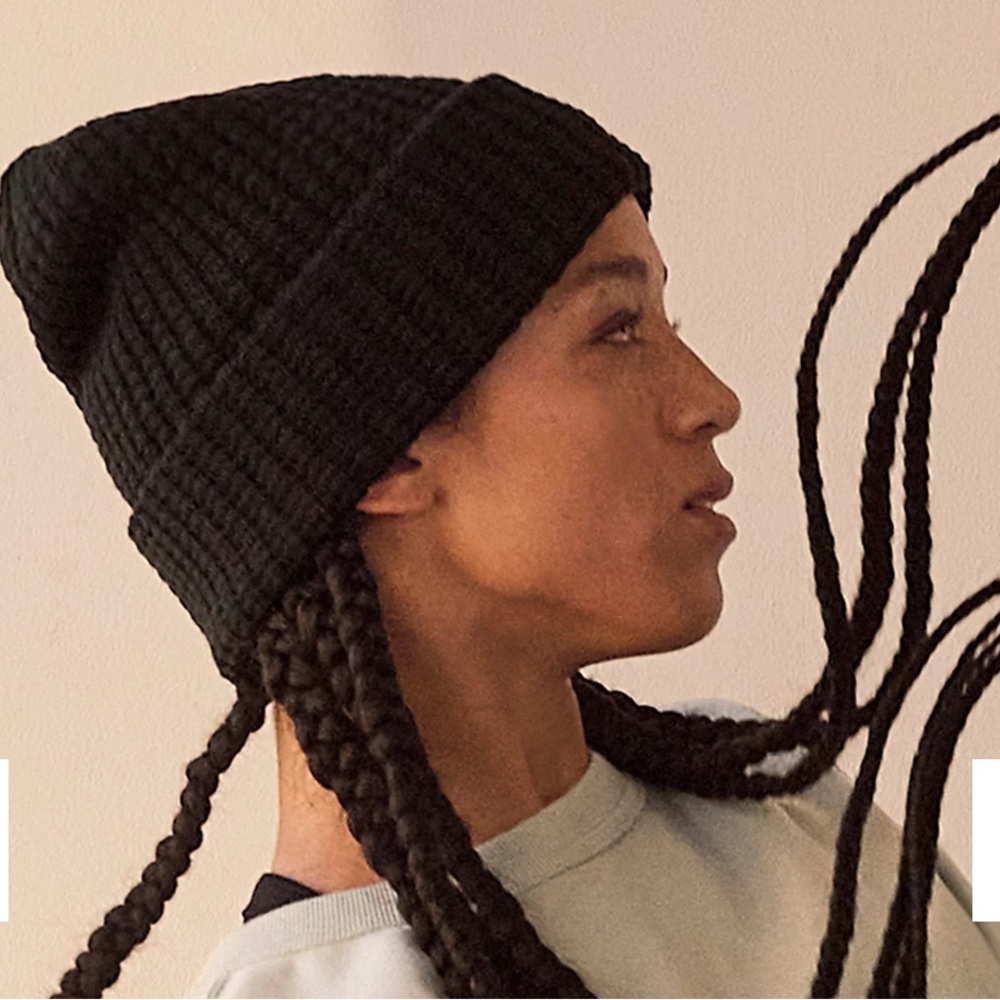 Free People Movement Cool Down Beanie - Black Knit